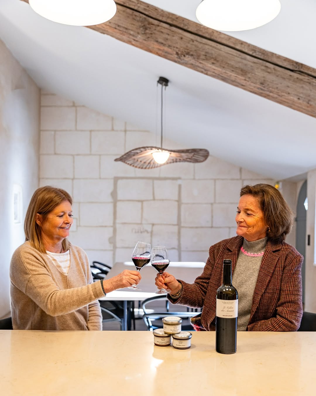 Photo by Mas De La Dame on March 31, 2026. May be an image of wine, wine glass, indoors and text.