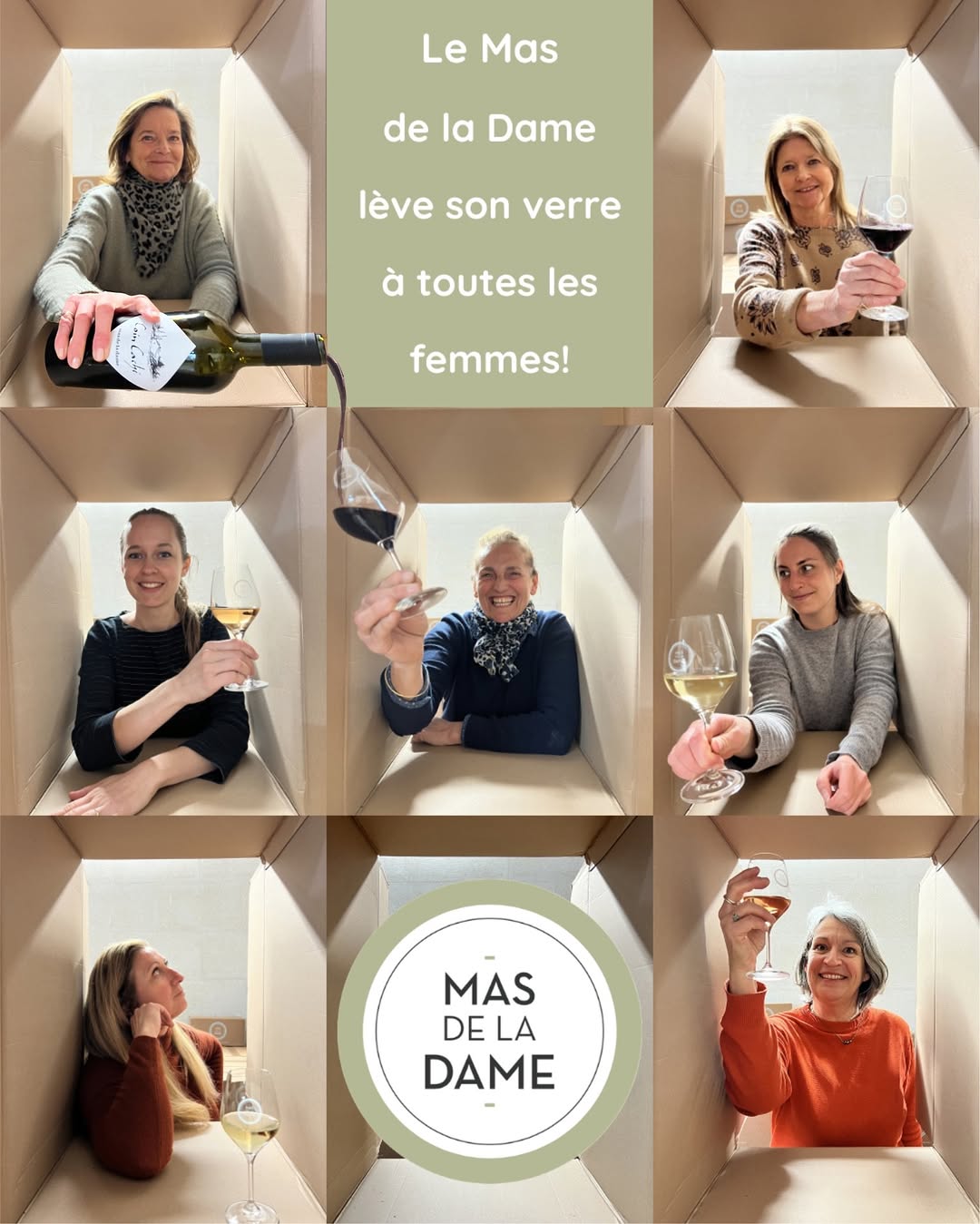 Photo by Mas De La Dame on March 08, 2026. May be an image of text that says 'Le Mas de la Dame lève son verre à toutes les femmes! MAS DE DELA LA DAME'.