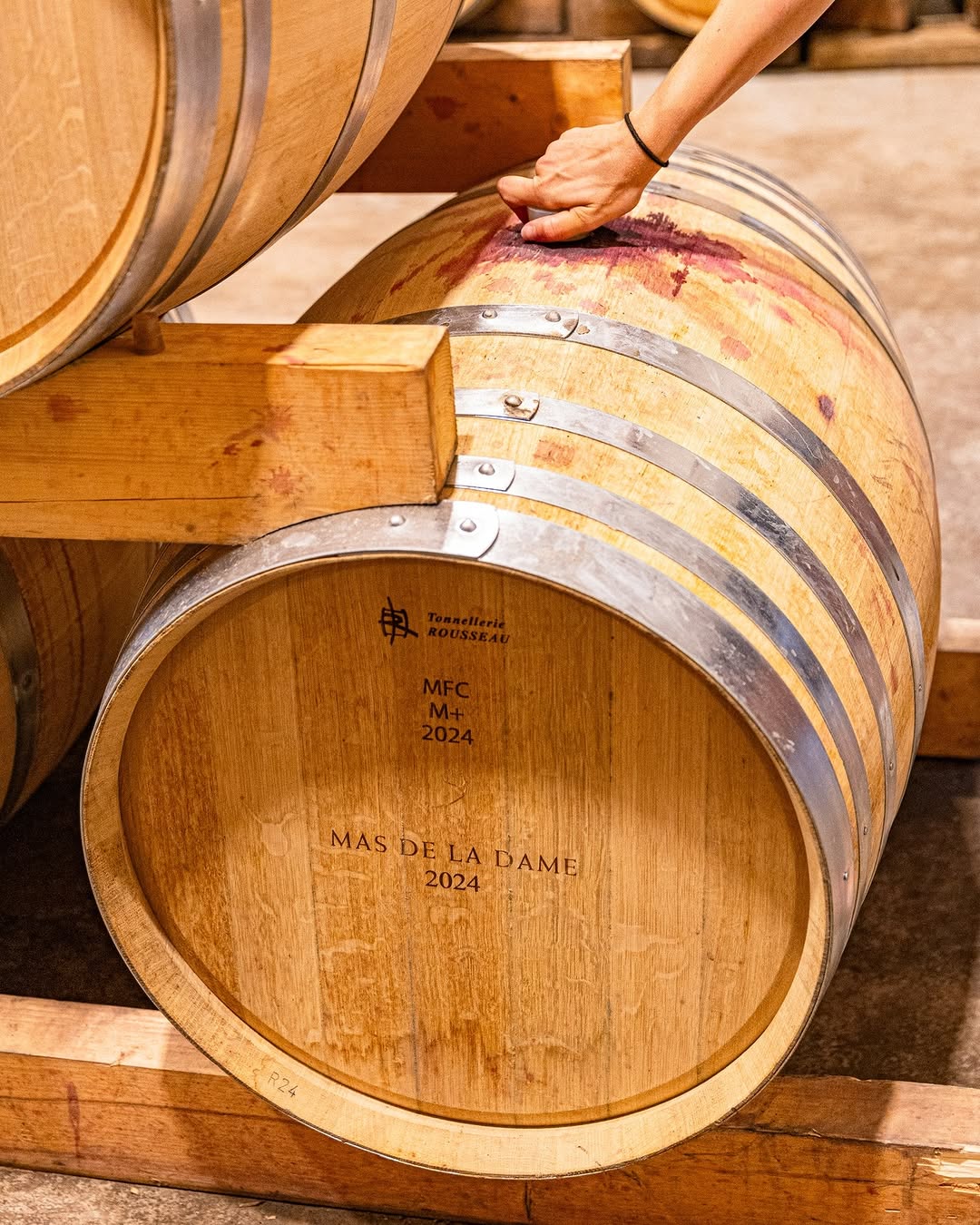 Photo by Mas De La Dame on April 22, 2026. May be an image of wine bottle and text.