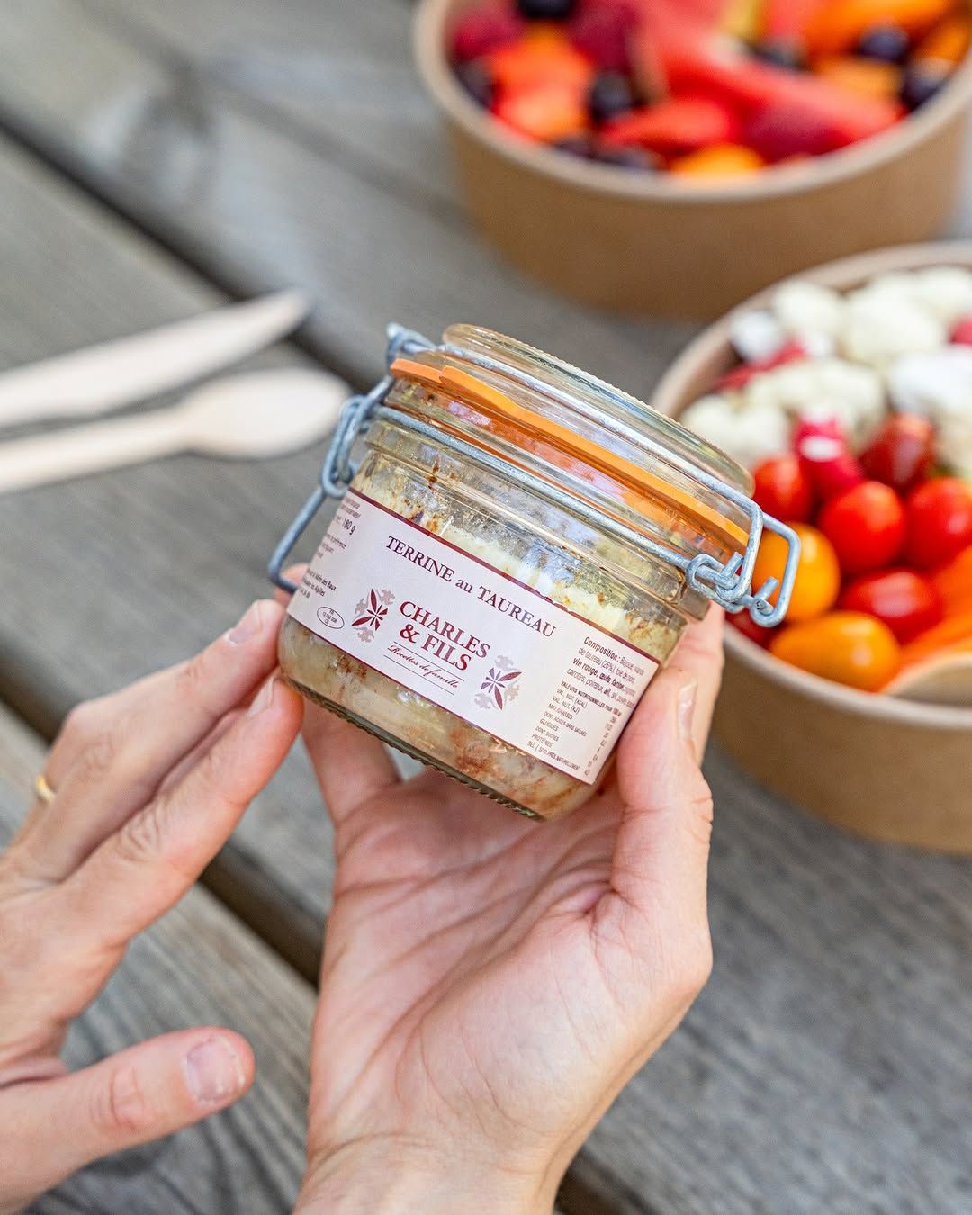 Photo by Mas De La Dame on July 09, 2026. May be an image of preserves, condiment, jar, hamper and text.