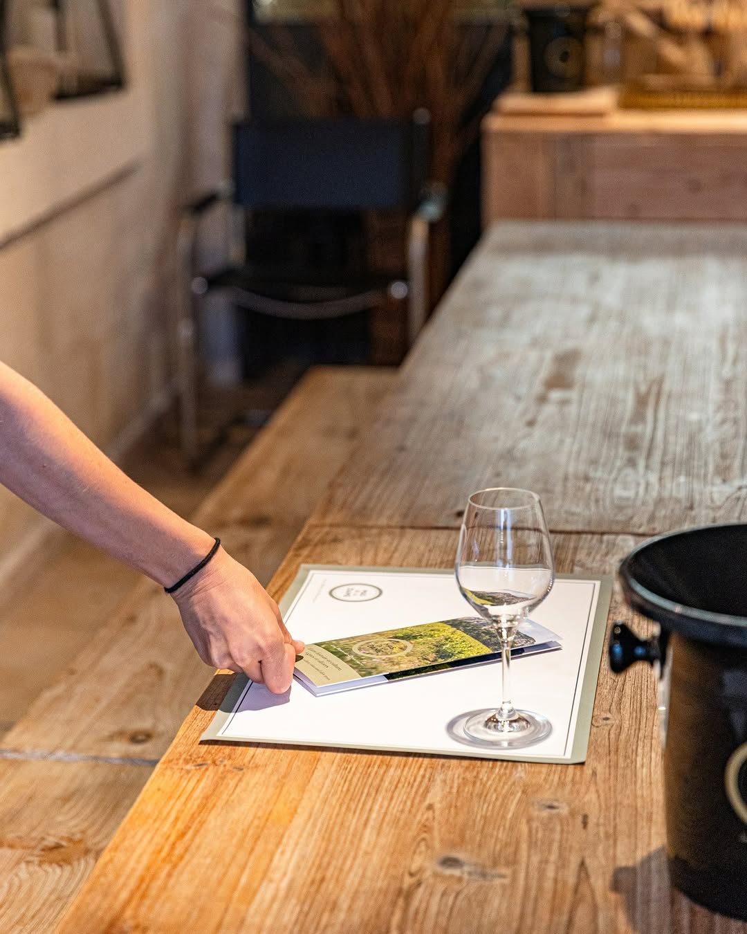 Photo by Mas De La Dame on March 25, 2026. May be an image of wine, wine glass, wine bottle and text.